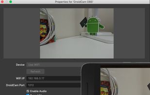 DroidCam OBS screenshot 1