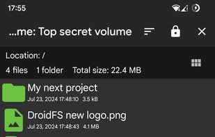 DroidFS screenshot 2