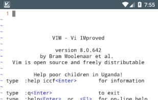DroidVim screenshot 1