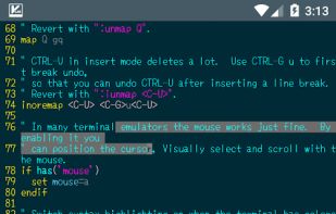 DroidVim screenshot 1