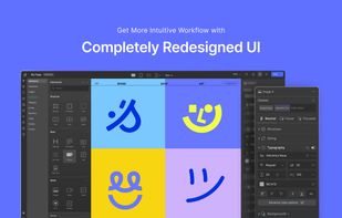Droip boasts a clean, accessible design that puts essential tools within easy reach, freeing up more visual space for creativity to flow.
