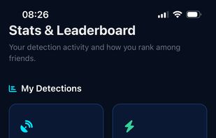 Stats & Leaderboard user detection history