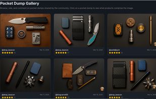 EDC enthusiasts love posting what's in their pocket. Generate a pocket dump image with the products you love.