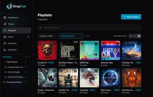   Build playlists with drag-and-drop sections, ALT mix nesting, and document attachments.
