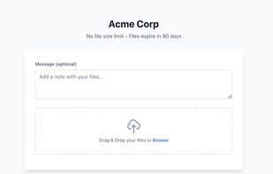 The client upload experience. Very simple.