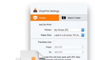 Drop files to print