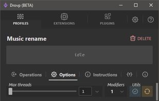Configuring a profile.
