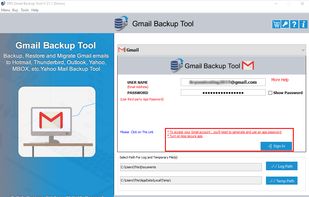 DRS Gmail Backup Tool screenshot 1