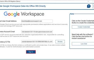 Step 1: Launch the Google Workspace to Microsoft Migration Tool. Login to your Google Workspace ID.