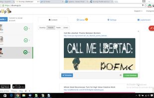 Custom content suggestions, RSS feeds