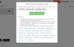 Keyword based content recommendations