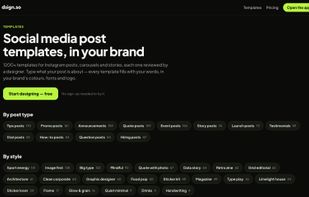 1,200+ templates by post type, style and topic