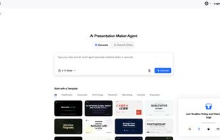 AI Presentation Maker

TeraBox AI Presentation Maker for generating presentation slides from prompts or uploaded files, with templates for business, education, research, marketing, and other use cases.