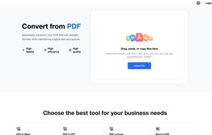PDF Conversion Tools

TeraBox PDF conversion interface for turning PDF files into editable Word, PowerPoint, Excel, image, and other supported formats.