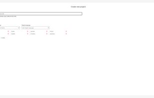 Select source language and target language(s)