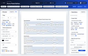 DullyPDF visual PDF field editor with advanced field types, barcode helpers, calculated fields, and appearance controls.