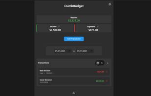 DumbBudget screenshot 1