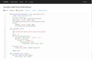dumpz.org screenshot 1
