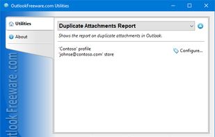 Duplicate Attachments Report for Outlook screenshot 1
