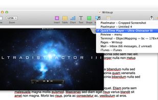 You can duplicate windows across monitors. Drive a software demo with your notes right along side on your laptop screen, while only projecting the software you're demoing.