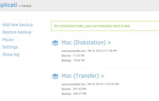 Duplicati screenshot 1