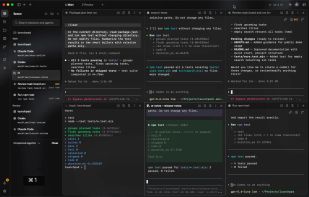 Dure workspace with coding-agent terminals arranged side by side.
