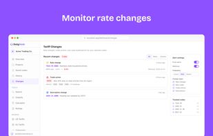 Rate change alerts