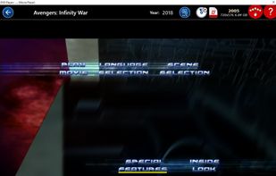 the DVD player UI - full menu dvd navigation