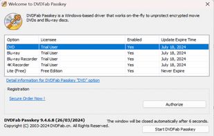DVDFab Passkey screenshot 1