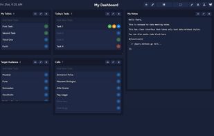 Chrome New Tab Dashboard with Custom Widgets