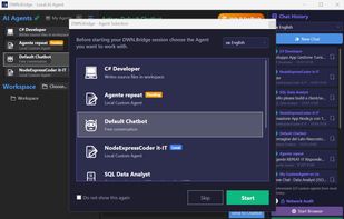 Choose your agent, go build using backend Gemini Web Chat!