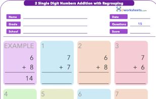 Simple Addition Practice worksheets