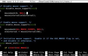 GNU nano screenshot 3