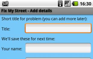 Screenshot of Android app.