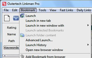 Bookmark Menu