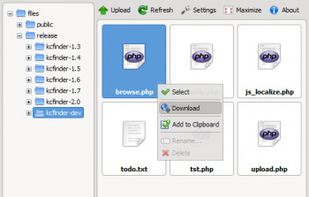 KCFinder screenshot 1