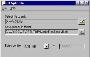 JR Split File screenshot 1
