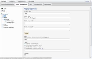 Easily dragable menu management area.