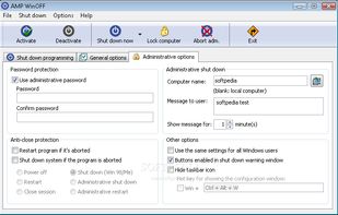 AMP WinOFF screenshot 2