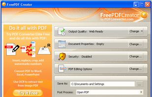 FreePDF Creator screenshot 1