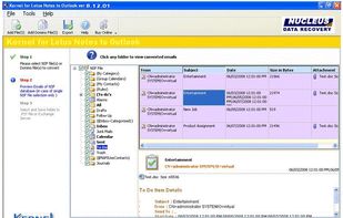 Kernel for Lotus Notes to Outlook screenshot 1