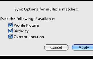 Sync options