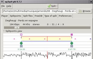 mp3splt-gtk screenshot 1