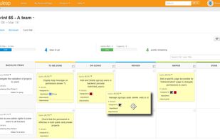 Use the Cardwall as a Kanban, taskboard or Scrum board to quickly see the status of what's going on