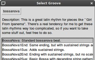 Groove selection