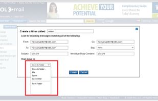 Create a mail-filter