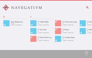 An easy-to-use sorting interface allows a quick access to a patient or series by name, date or modality.