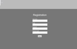 signup page