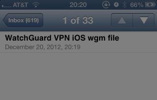 WatchGuard Mobile VPN screenshot 1