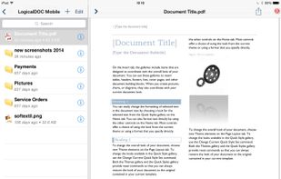 LogicalDOC Mobile on iOS - iPad